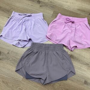 Lot of 3 women athletic workout shorts size medium Abercrombie and fitch